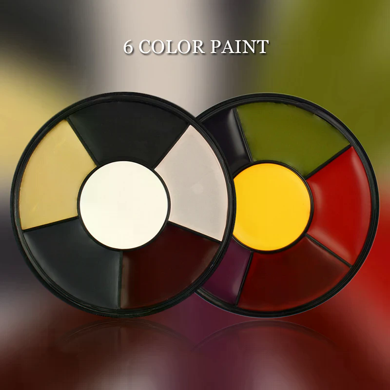 Cosplay Prop Painting - 6-цветная водорастворимая палитра красок для лица